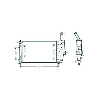 Radiatore acqua per FIAT PUNTO dal 1999 al 2003 Codice OEM 51714679