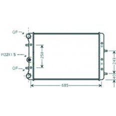 Radiatore acqua per SKODA FABIA dal 1999 al 2004