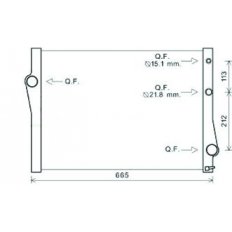 Radiatore acqua per BMW X5 E70 dal 2007 al 2010