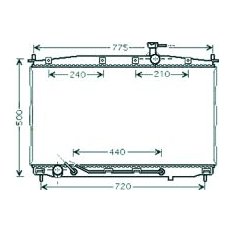 Radiatore acqua per HYUNDAI SANTA FE' dal 2000 al 2006