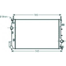 Radiatore acqua per SAAB 9.3 dal 2007 al 2013