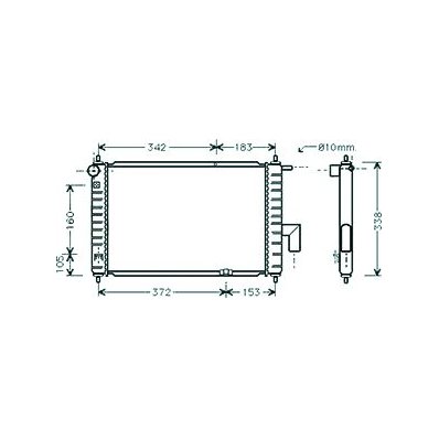 Radiatore acqua per CHEVROLET - DAEWOO MATIZ dal 2005 al 2007 Codice OEM 96322942