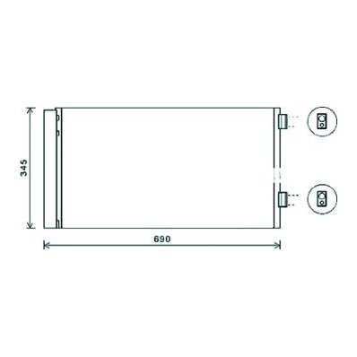 Condensatore per MINI MINI dal 2006 al 2010 Codice OEM 64539228607