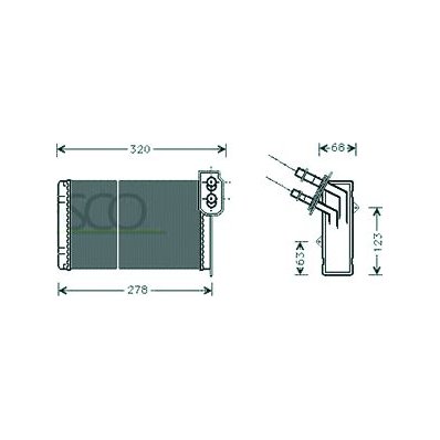 Scambiatore di calore per RENAULT R19 dal 1988 al 1992 Codice OEM 7701033457