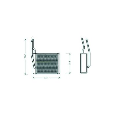 Scambiatore di calore per FORD CONNECT dal 2009 al 2013 Codice OEM 1062254