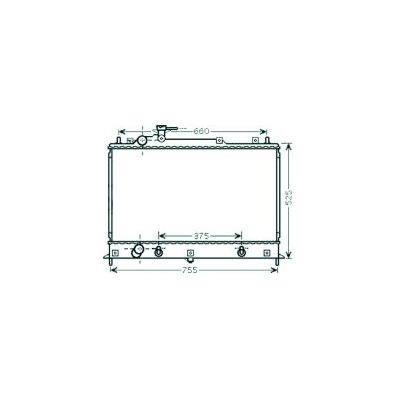 Radiatore acqua per MAZDA CX-7 dal 2007 al 2009 Codice OEM L33L15200