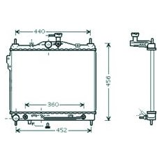 Radiatore acqua per HYUNDAI GETZ dal 2002 al 2005