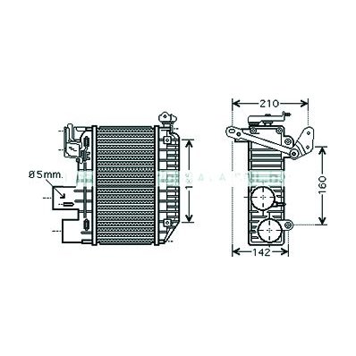 Intercooler per TOYOTA AVENSIS dal 2000 al 2003 Codice OEM 1794027010