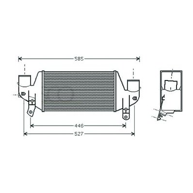 Intercooler per FORD COURIER dal 1999 al 2002 Codice OEM 1079310