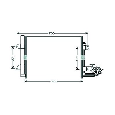 Condensatore per VOLKSWAGEN CADDY dal 2004 al 2010 Codice OEM 1T0820411E