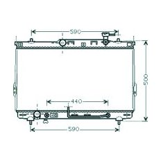 Radiatore acqua per HYUNDAI SANTA FE' dal 2000 al 2006