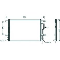 Condensatore per AUDI A4 dal 2000 al 2004