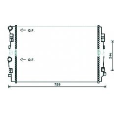 Radiatore acqua per SEAT LEON FR dal 2013