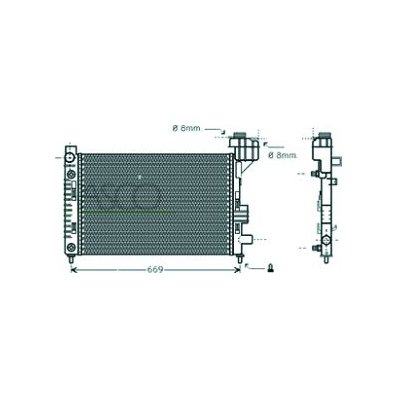 Radiatore acqua per MERCEDES-BENZ A W168 dal 1997 al 2001 Codice OEM 16850000602