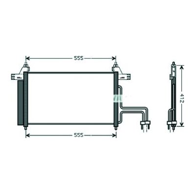 Condensatore per FIAT STILO dal 2001 al 2010 Codice OEM 46745840