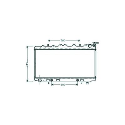 Radiatore acqua per NISSAN PRIMERA P10 dal 1990 al 1996 Codice OEM 2141062J00