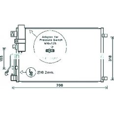 Condensatore per NISSAN QASHQAI dal 2007 al 2010