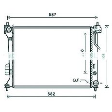 Radiatore acqua per HYUNDAI i20 dal 2012 al 2014
