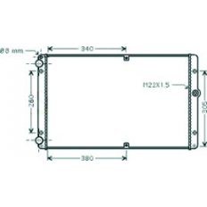 Radiatore acqua per VOLKSWAGEN TRANSPORTER T4 CARAVELLE dal 1996 al 2003