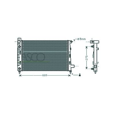 Radiatore acqua per MERCEDES-BENZ A W168 dal 1997 al 2001 Codice OEM 1685001202