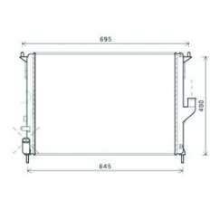 Radiatore acqua per DACIA DUSTER dal 2010 al 2013
