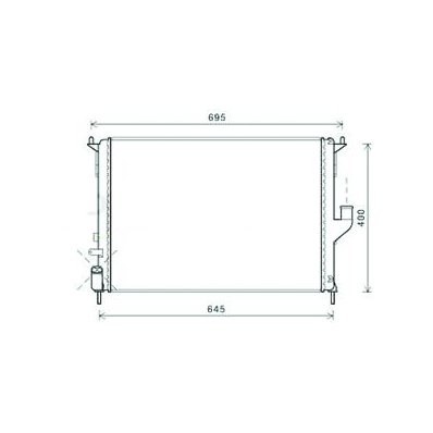 Radiatore acqua per DACIA DUSTER dal 2013 al 2017 Codice OEM 214100598R