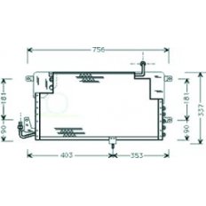 Condensatore per VOLKSWAGEN PASSAT dal 1988 al 1993