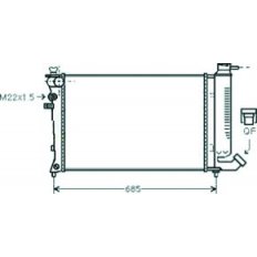 Radiatore acqua per PEUGEOT 306 dal 1993 al 1997