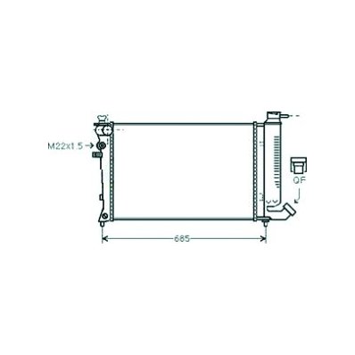Radiatore acqua per CITROEN ZX dal 1991 al 1997 Codice OEM 1301GP