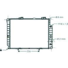 Radiatore acqua per MERCEDES-BENZ E dal 1999 al 2002