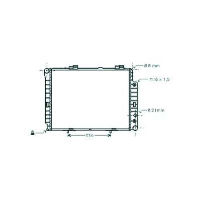 Radiatore acqua per MERCEDES-BENZ E dal 1995 al 1999 Codice OEM 210-500-2803