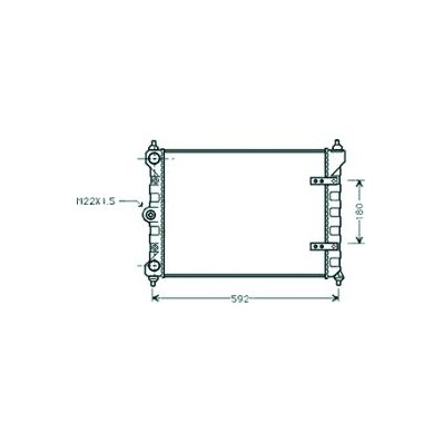 Radiatore acqua per VOLKSWAGEN POLO dal 1990 al 1994 Codice OEM 867121251B