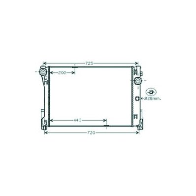 Radiatore acqua per MERCEDES-BENZ C W204 dal 2007 al 2011 Codice OEM 2045000303