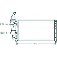 Radiatore acqua per FIAT PUNTO dal 1993 al 1999