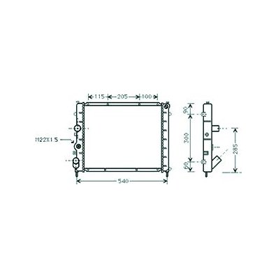Radiatore acqua per RENAULT KANGOO dal 1997 al 2003 Codice OEM 8200330848