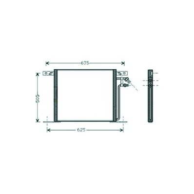 Condensatore per MERCEDES-BENZ VIANO dal 1996 al 2003 Codice OEM 6388350170