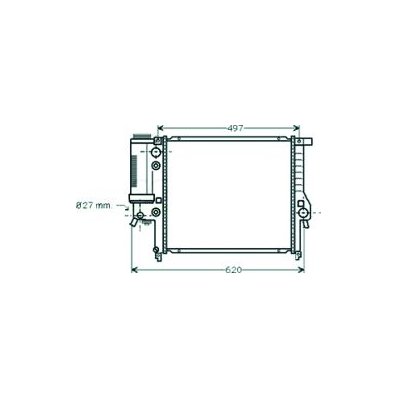 Radiatore acqua per BMW 3 E36 dal 1991 al 1998 Codice OEM 17111728905
