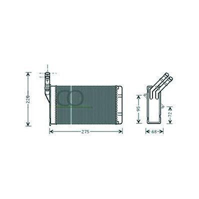 Scambiatore di calore per CITROEN BERLINGO dal 1996 al 2002 Codice OEM 644878