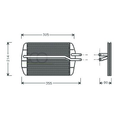 Scambiatore di calore per FORD COURIER dal 1996 al 1999 Codice OEM 1113626