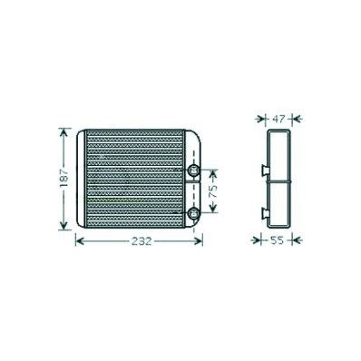 Scambiatore di calore per MITSUBISHI L200 dal 1996 al 2001 Codice OEM MR315932