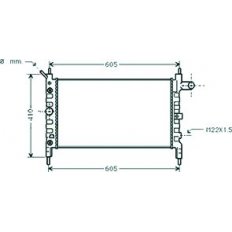 Radiatore acqua per OPEL ASTRA F dal 1991 al 1994