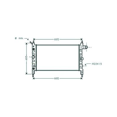 Radiatore acqua per OPEL ASTRA F dal 1991 al 1994 Codice OEM 1300115