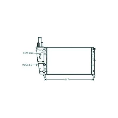 Radiatore acqua per FIAT PUNTO dal 1993 al 1999 Codice OEM 46407450