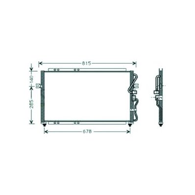 Condensatore per KIA CARNIVAL dal 2001 al 2006 Codice OEM 0K53A61401B