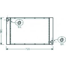 Radiatore acqua per BMW 5 E60 dal 2003 al 2007