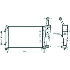 Radiatore acqua per FIAT IDEA dal 2003 al 2012