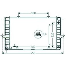 Radiatore acqua per VOLVO S70 dal 1996 al 2000