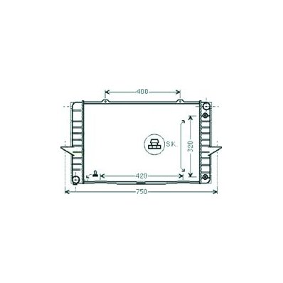 Radiatore acqua per VOLVO S70 dal 1996 al 2000 Codice OEM 8601355