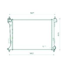 Radiatore acqua per HYUNDAI i20 dal 2008 al 2012