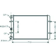 Radiatore acqua per SKODA OCTAVIA dal 1996 al 2000